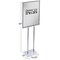 Azar Displays Chrome Panel Poster Stand on Narrow Base 300702 - alternate 2